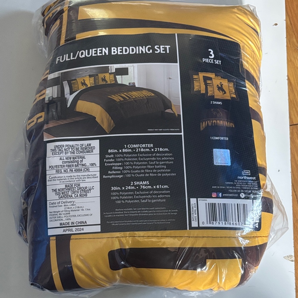 Wyoming Cowboys Modern Take comforter Set‎ full/Queen Size